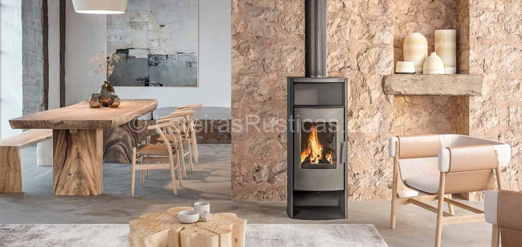 Salamandra Ecoforest a Lenha Danubio 8kW